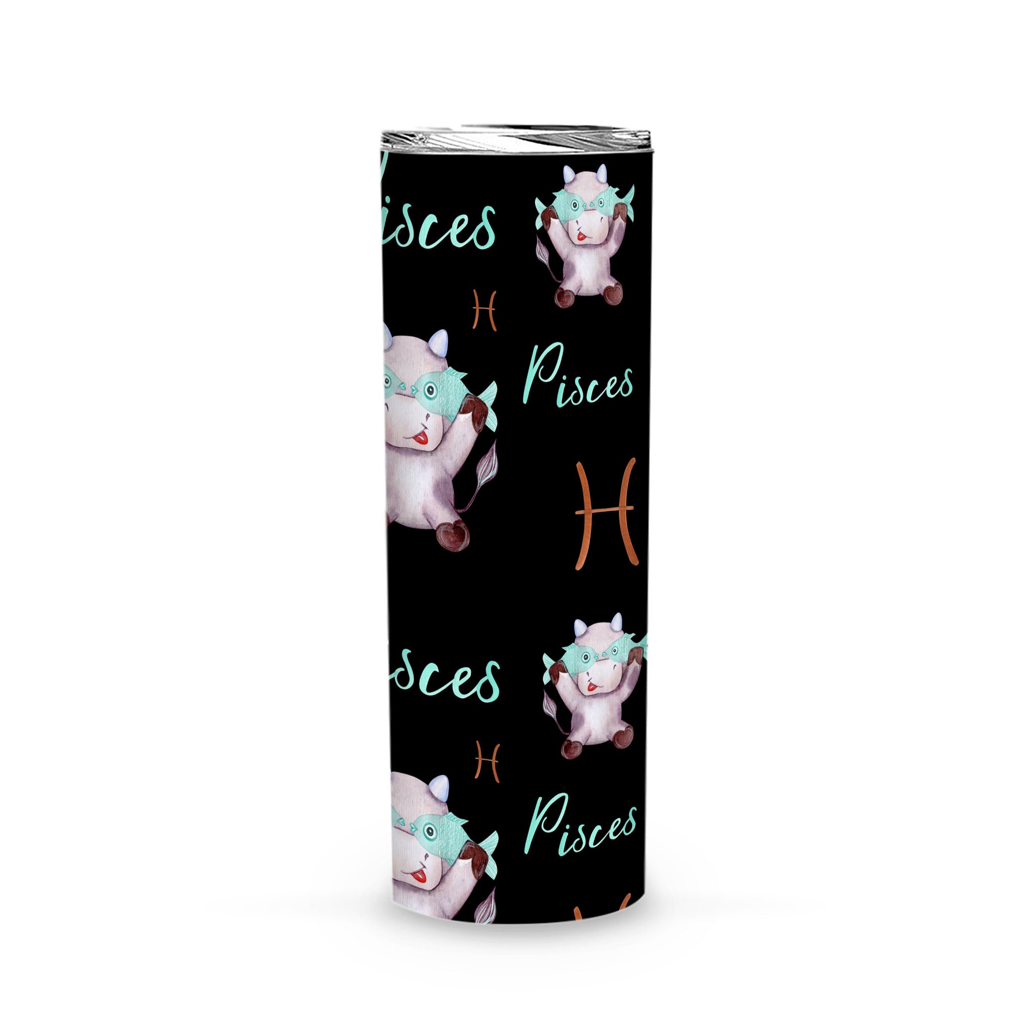 Pisces Zodiac Women Men Gift – Cute Animal Art – Tumbler