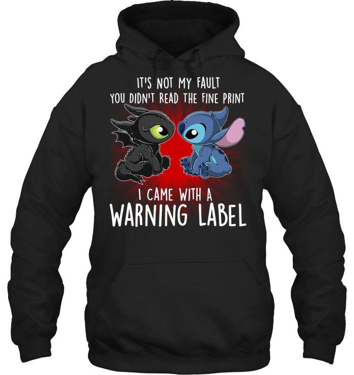 Stitch It Not My Fault Hoodie, Stitch & Toothless Hoodie, Stitch Movie T-Shirt