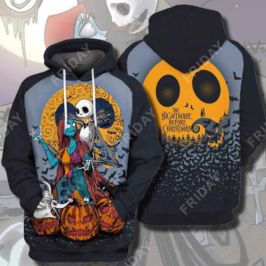 TNBC Nightmare Couple Halloween All Over Print Hoodie T-shirt