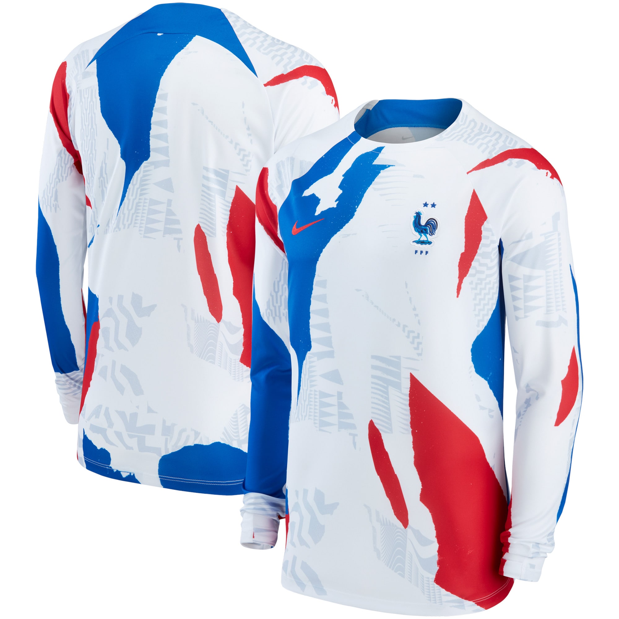 France National Team Pre-Match Long Sleeve Top – White