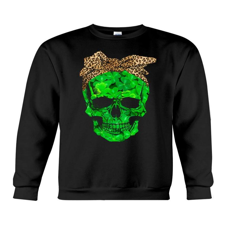 St Patrick Day Skull Leopard Special Gift Sweatshirt