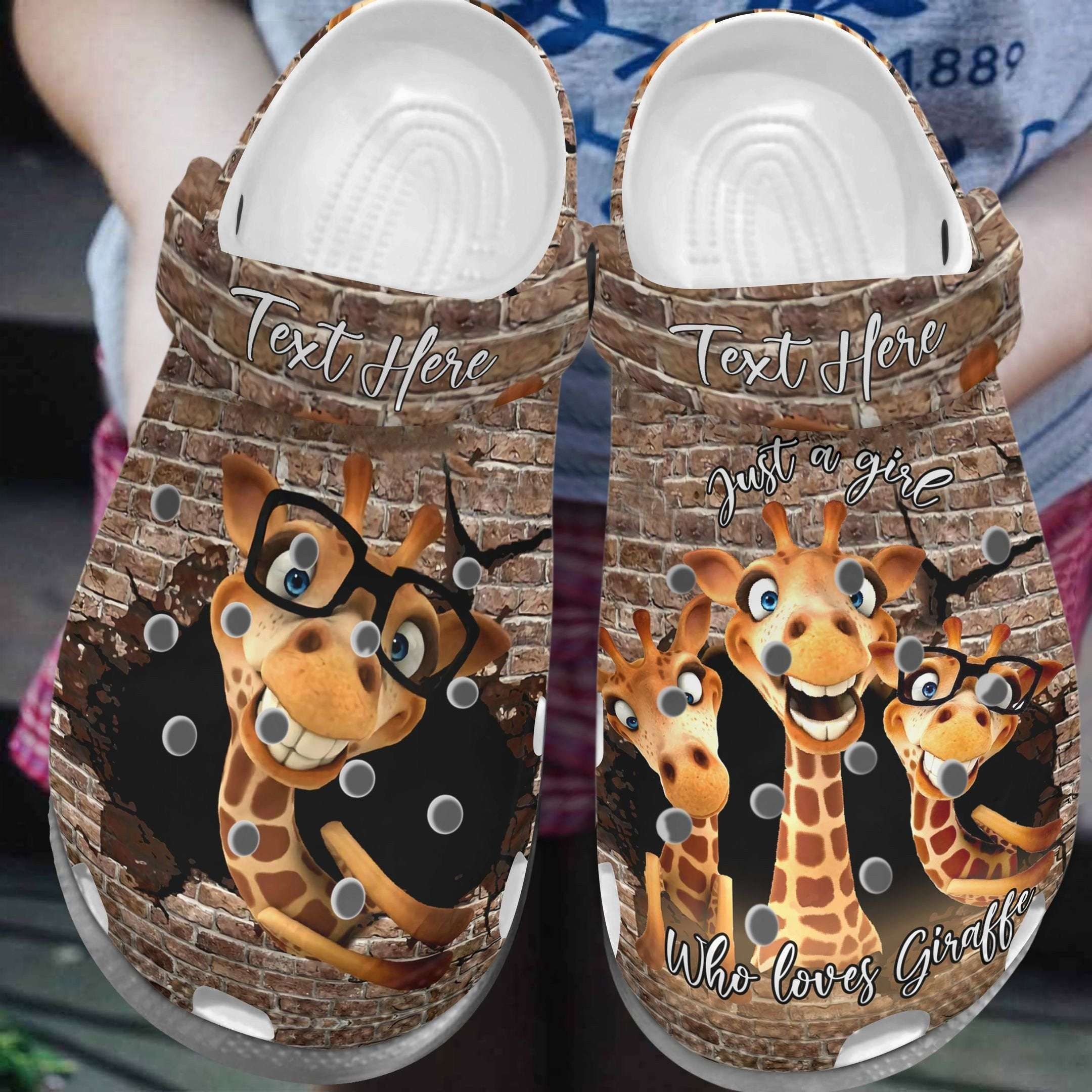 Giraffe Just A Girl Who Loves Crocs Crocband Clog