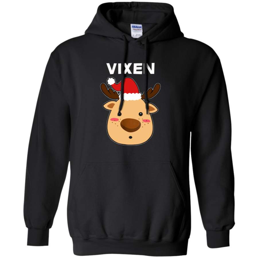 AGR Santa Reindeer Vixen T-shirt Matching Christmas shirt G185 Gildan Pullover Hoodie 8 oz.