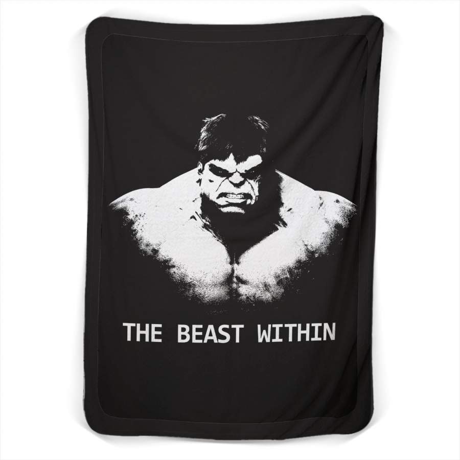 The Beast Within Hulk Fleece Blanket