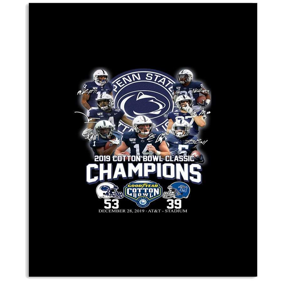 2019 Cotton Bowl Champions Penn States Nittany Lions Vertical Poster