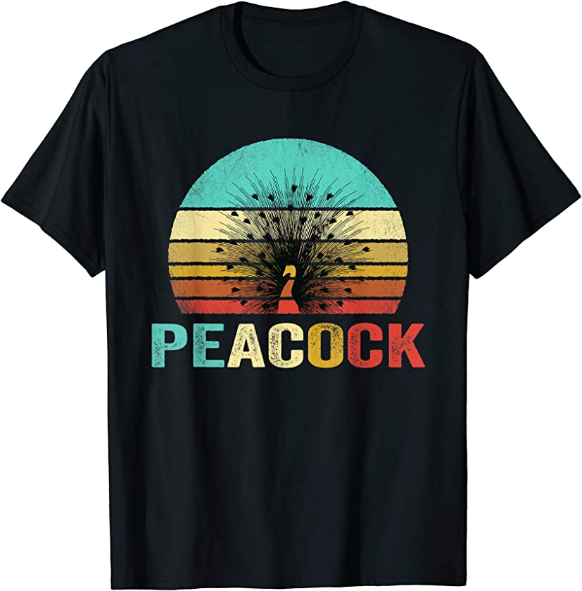 Vintage Peacock Shirt Sunset