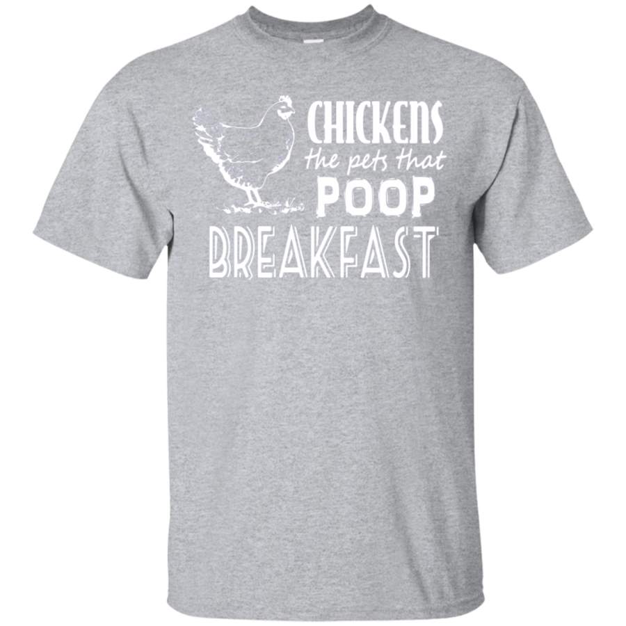 AGR Chickens The Pets That Poop Breakfast Funny T-Shirt