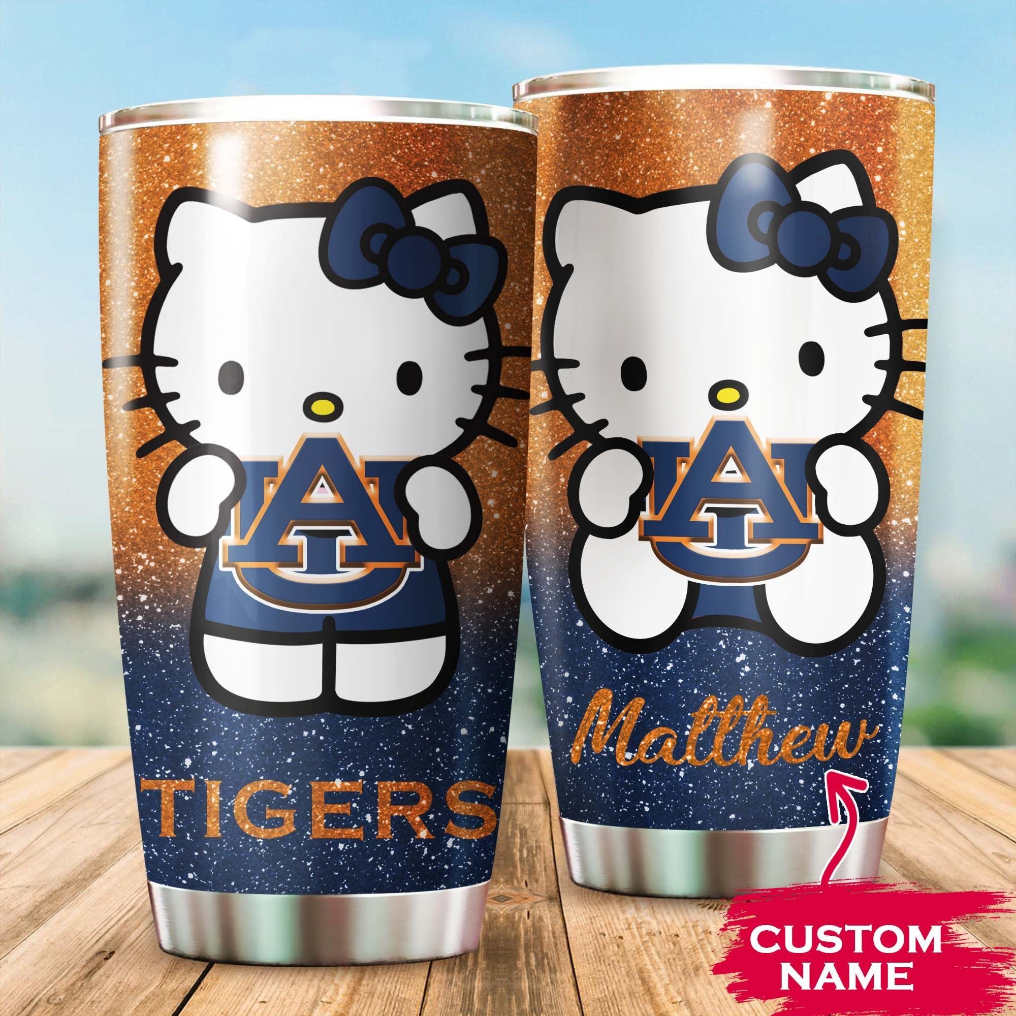 Buy Auburn Tigers Hello Kitty Custom Name Tumbler