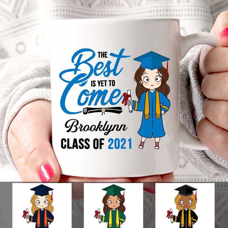 The Best Is Yet To Come Chibi Senior 2021 Personalized Coffee Mug