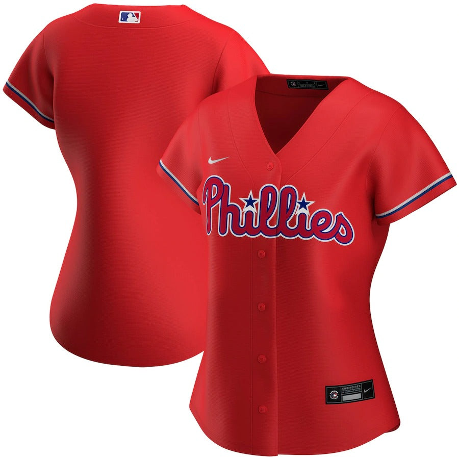 Women’S Philadelphia Phillies Nike Red Alternate Replica Team Jersey