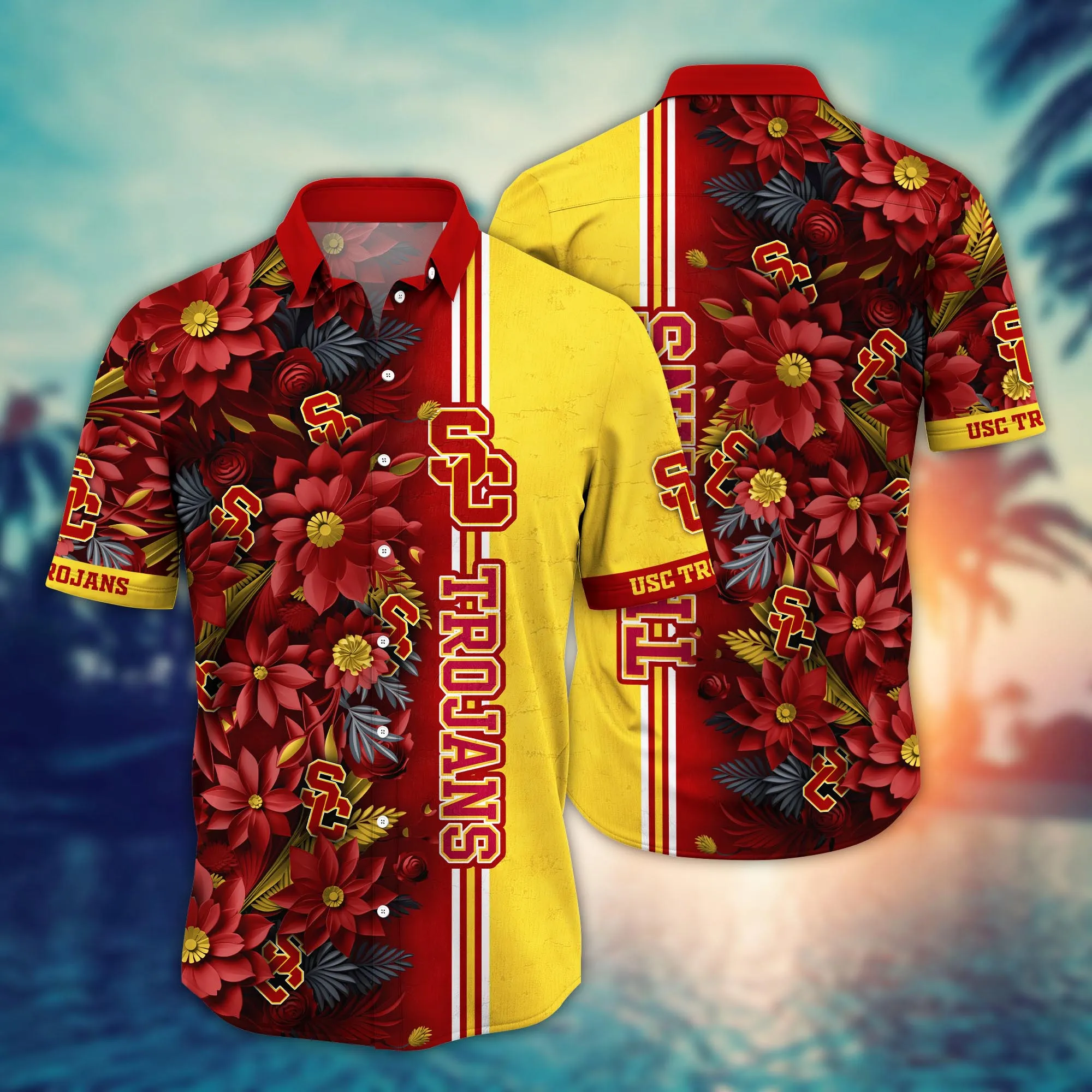 Usc Trojans NCCA Hawaiian Shirt Custom Brightness Aloha Shirt