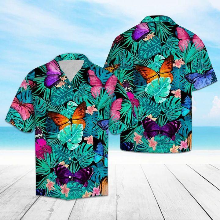 Butterfly Hawaii Shirt Unisex Full Size Adult Colorful Ha48113