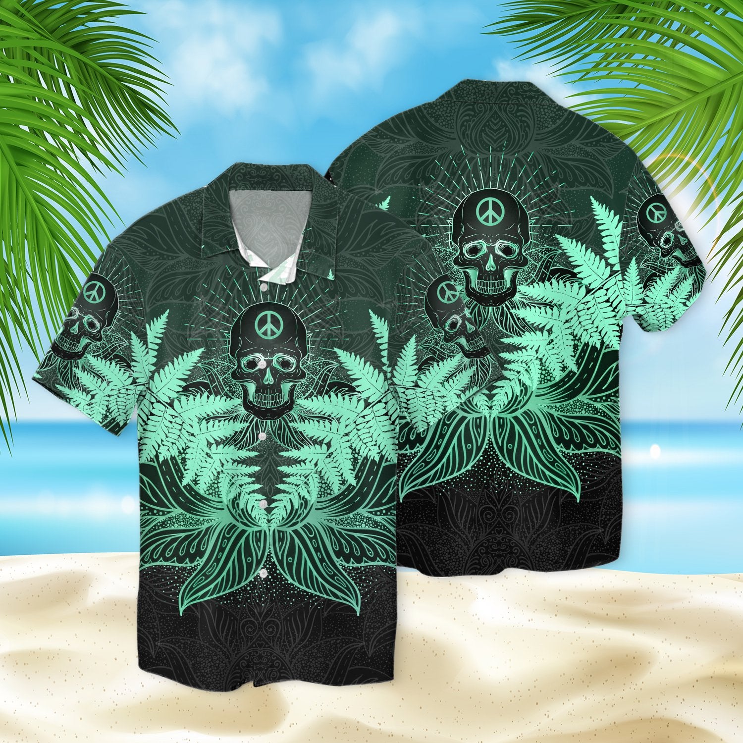 Skull Lotus Hawaii Shirt Ha5201