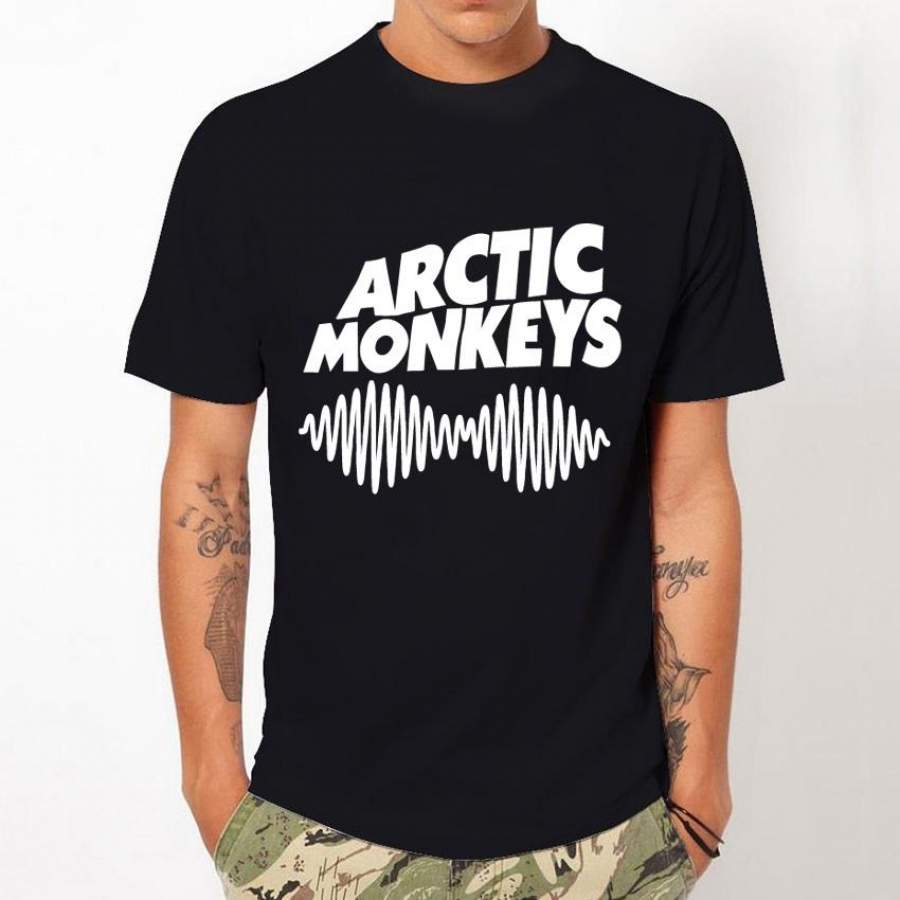 Arctic Monkeys Letters Print Man Tshirt Casual Shirt Black Tee Tops