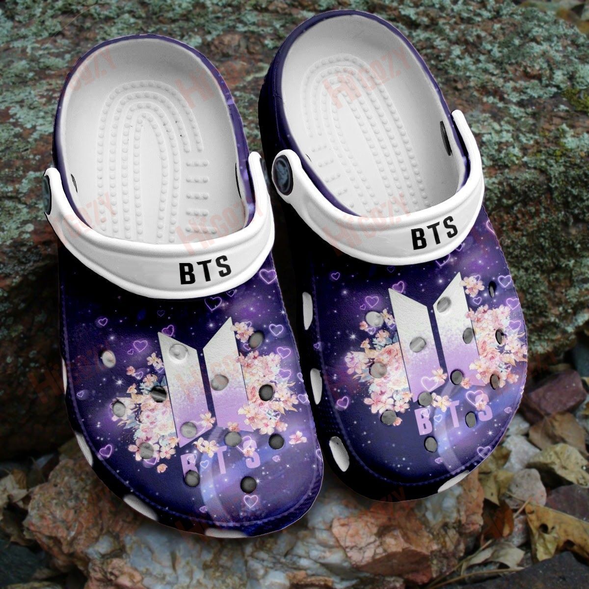 Bts Bt21 Crocs, Bts Purple Crocs, Crocs Idol Bts, Bts Army Crocband Clog