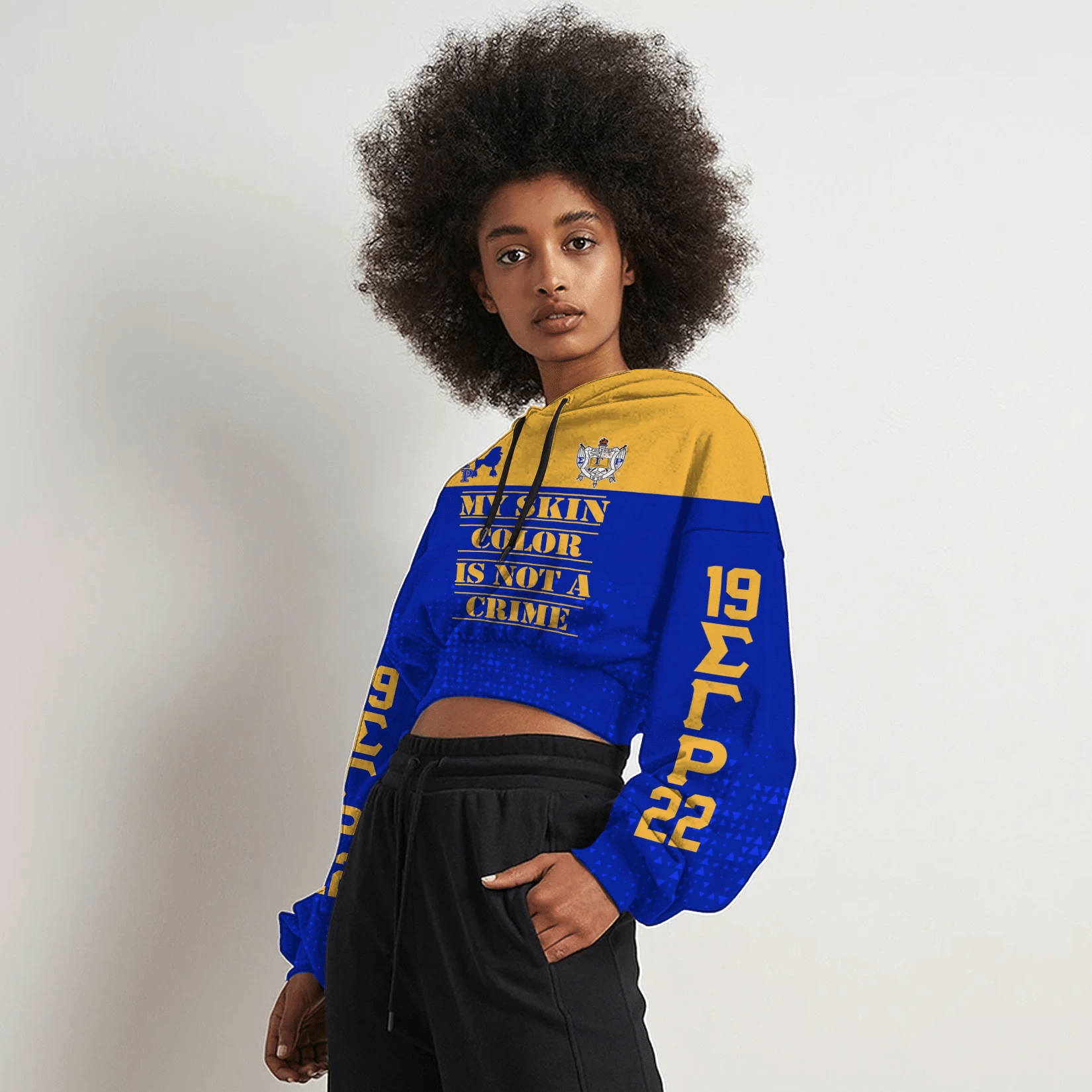 Africa Zone Hoodie – Sigma Gamma Rho Croptop Hoodie A7