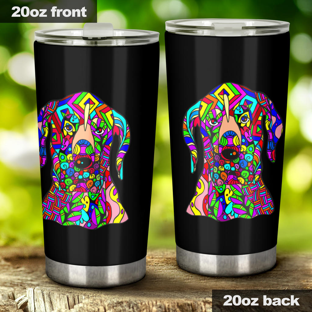 Great Dane Design Double-Walled Vacuum Insulated Tumblers – Art By Cindy Sang – Jillnjacks Exclusive