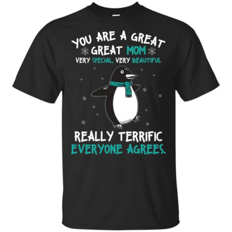 Penguin Mom – You Are a Great Great Mom Shirt