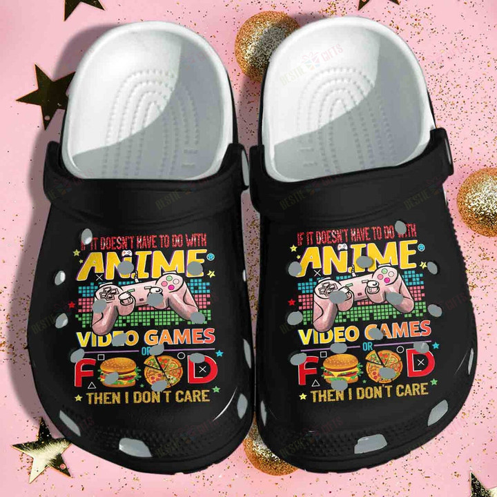 Anime Video Game And Food Wibu Japanese Crocss Classic Clogs Shoes For Men Women Kids