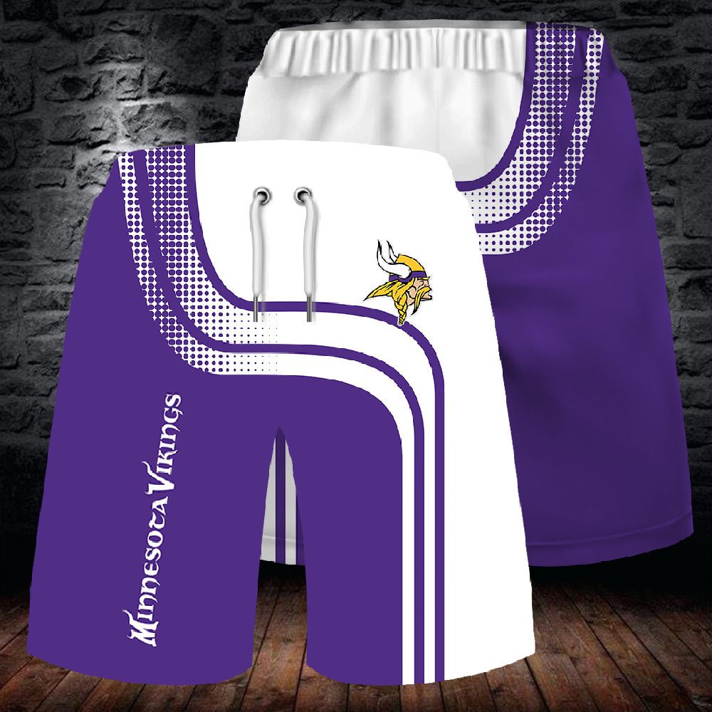 Minnesota Vikings 3D Digital Printing Fashion Sports Shorts