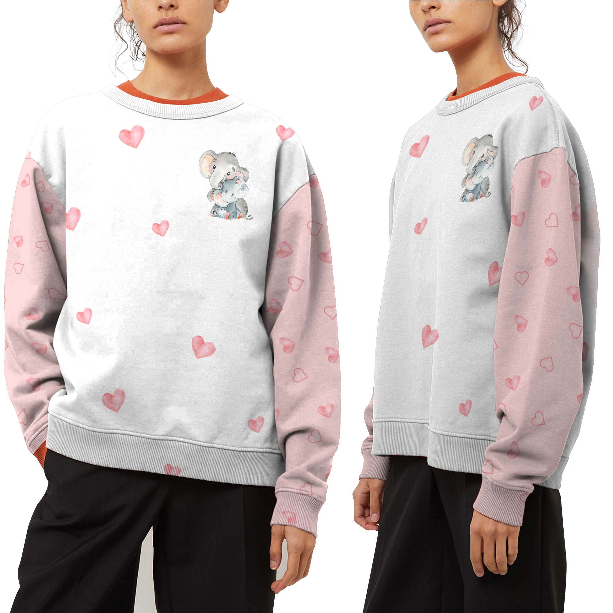 Just A Mom Who Loves Her Girl Elephant 3D Long Sleeve Shirt As A Gift For Mom On Mother’s Day