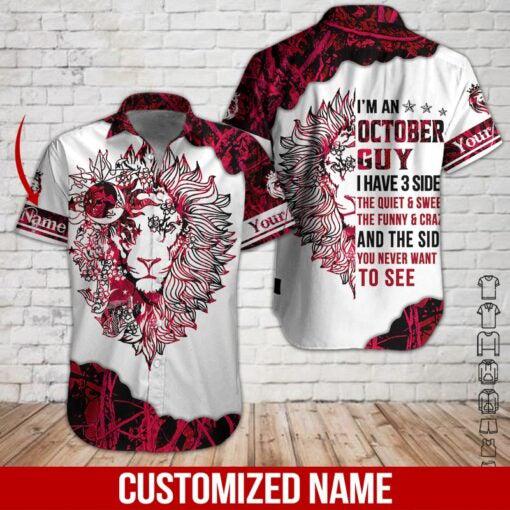 October Guy Custom Name Hawaii Shirt For Men Women Ha56621