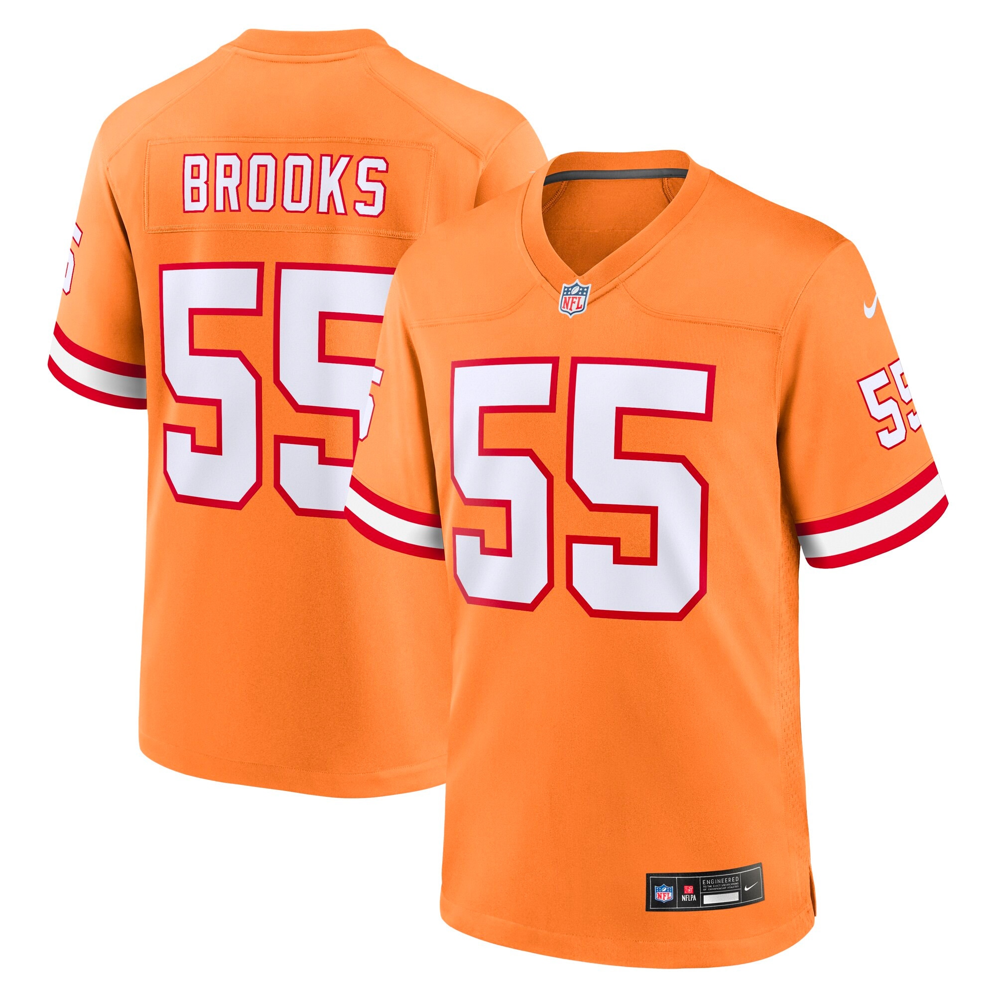 Derrick Brooks Tampa Bay Buccaneers Youth Retired Player Game Jersey – Orange