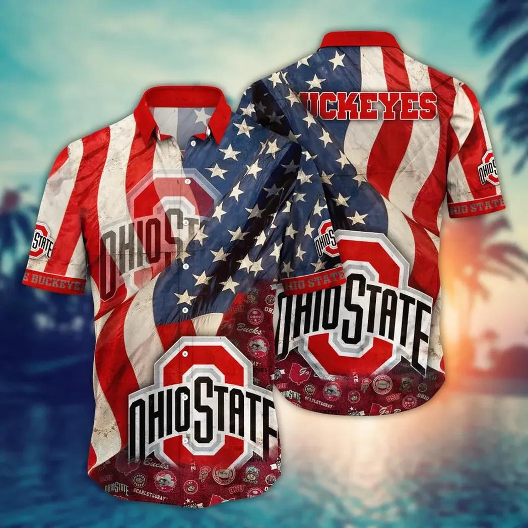 Ohio State Buckeyes Style Hot Trending Summer Ncaa Flower Aloha Hawaiian Shirt 12, Ncaa Hawaiian Shirt
