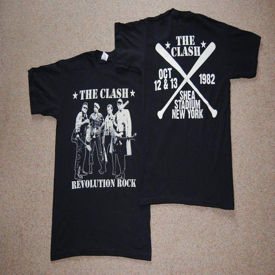 The Clash Revolution Rock Shea Stadium York 1982 T-Shirt