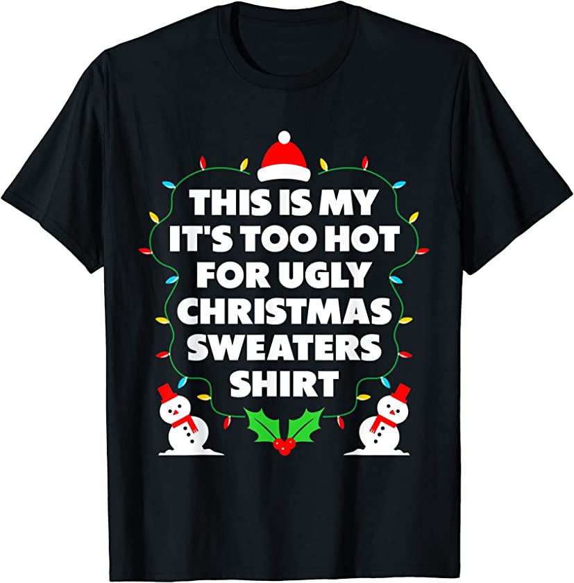 This Is My Funny Ugly Christmas Sweater Shirt Xmas Lights T-Shirt