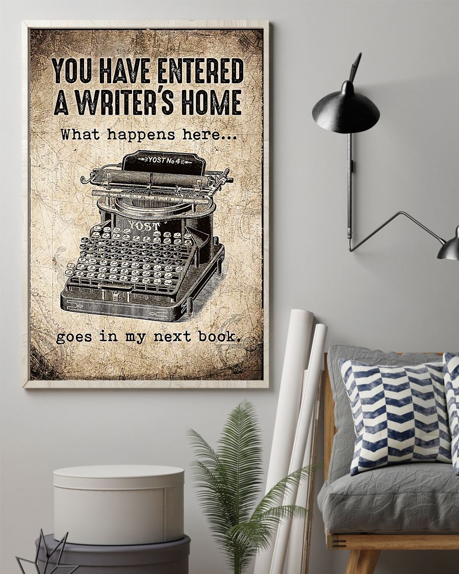 Professions Poster – Writing You Have Entered A Writer’S Home Vertical Canvas And Poster | Wall Decor Visual Art