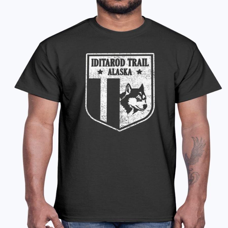 Iditarod Trail Alaska T-Shirt Vintage Husky Sled Dog Race Ultra Cotton T-Shirt