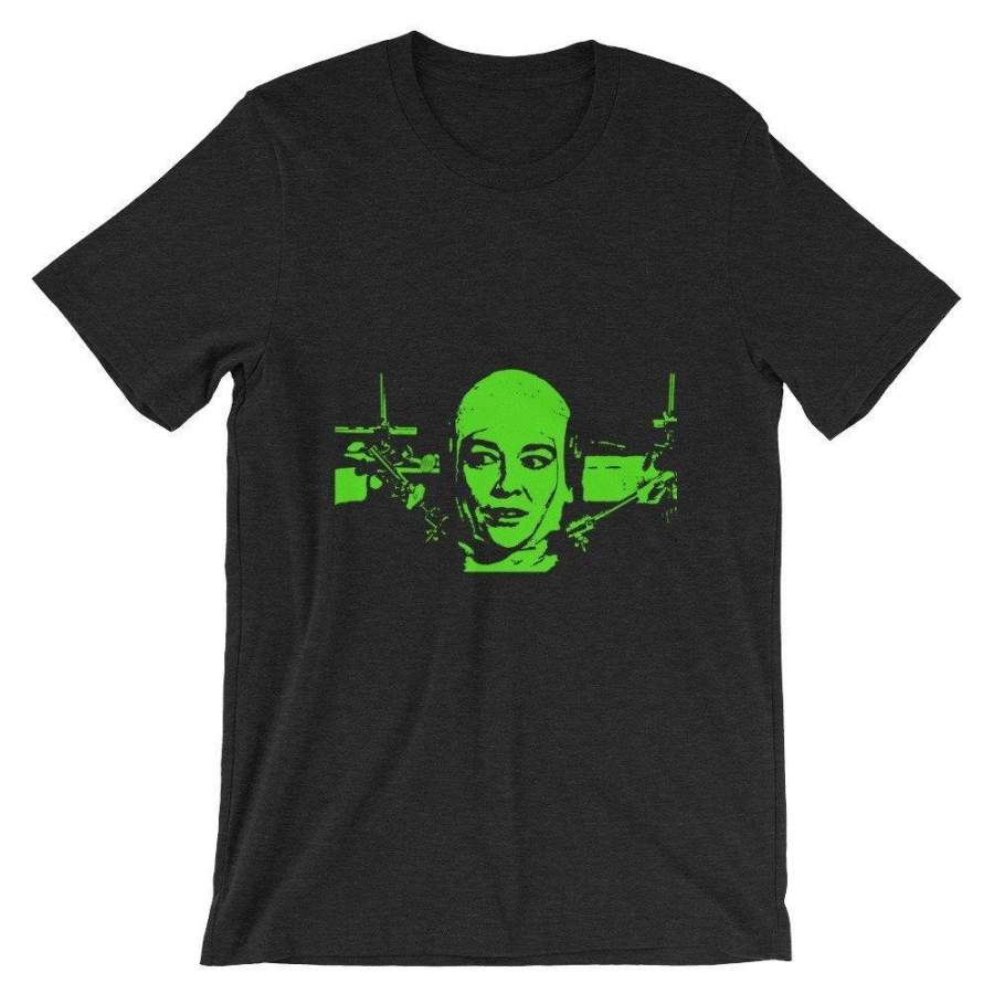 Retro Horror Movie Classic T Shirt in Neon Green Cool Shirt Featuring Drive in Classic-Shirt