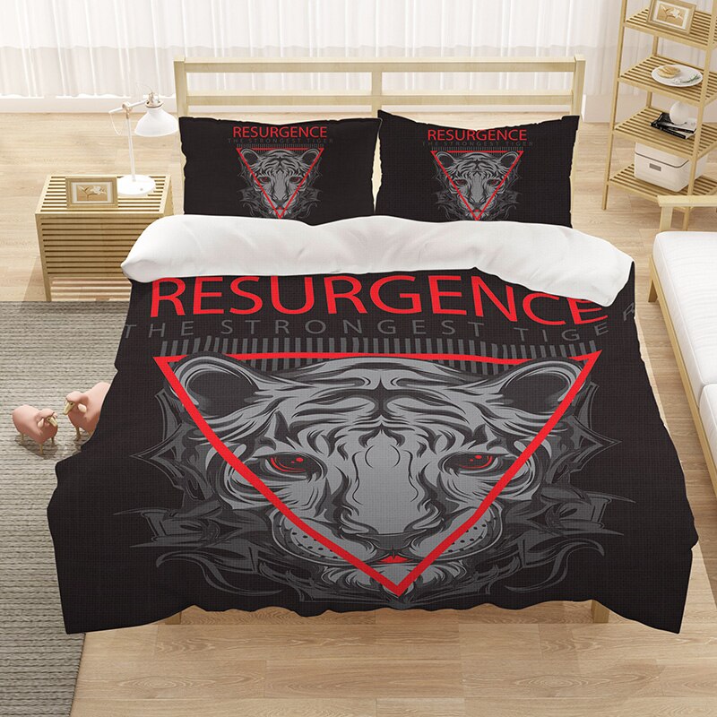 Bedding Set Fantasy Duvet Cover Set Quilt Fashion Cool Tiger 3D