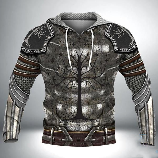 Armor Knight Warrior Tree Pattern Shirt, Irish Armor St Patrick’S Day All Over Printed Shirt