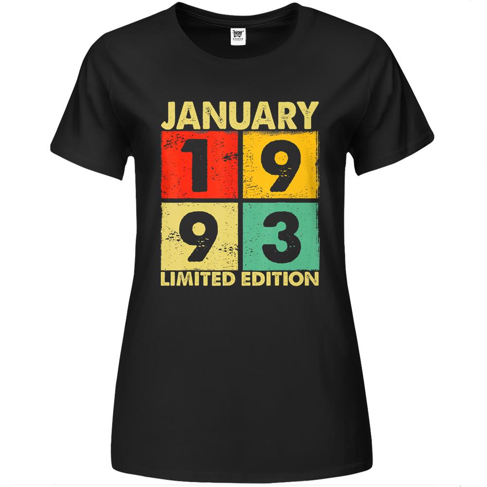 29Th Birthday Gift 29 Years Old Awesome Since January 1993 Premium Womens T Shirts