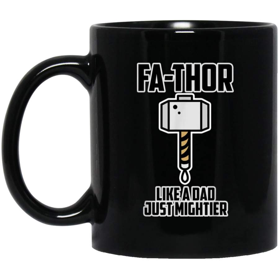 Viking Men Fa-Thor like Dad just mightier funny Gift Black Mug