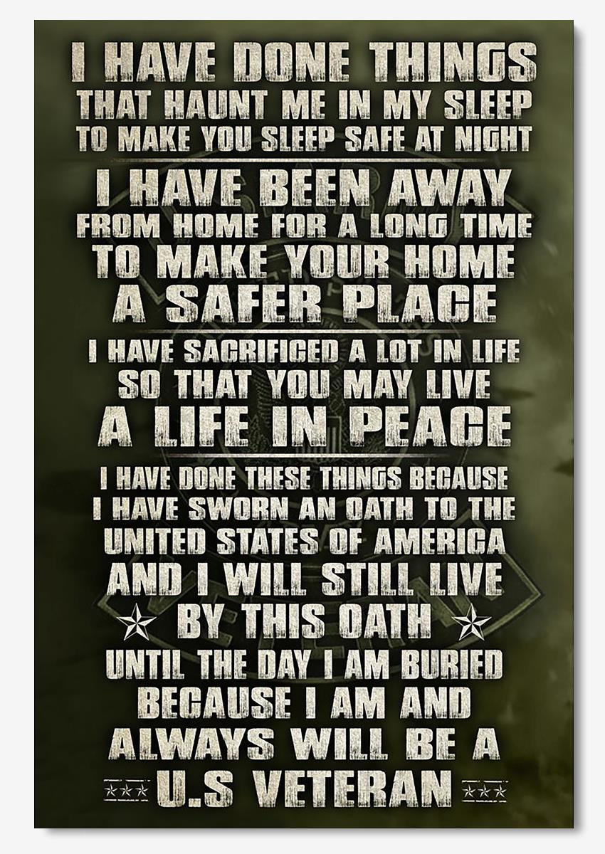 Veterans Quote Veteran Wall Art For Home Decor Poster