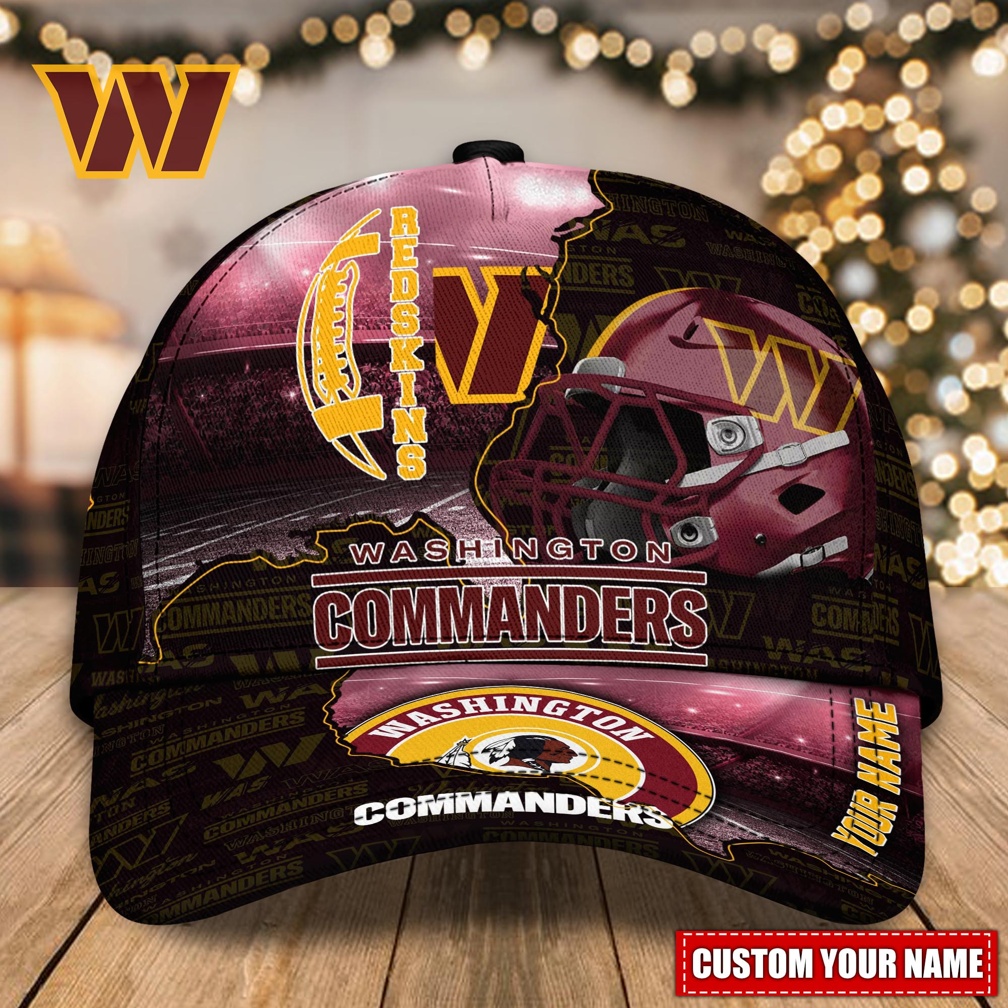 Washington Commanders Custom Name Classic, Baseball Caps Q-47141