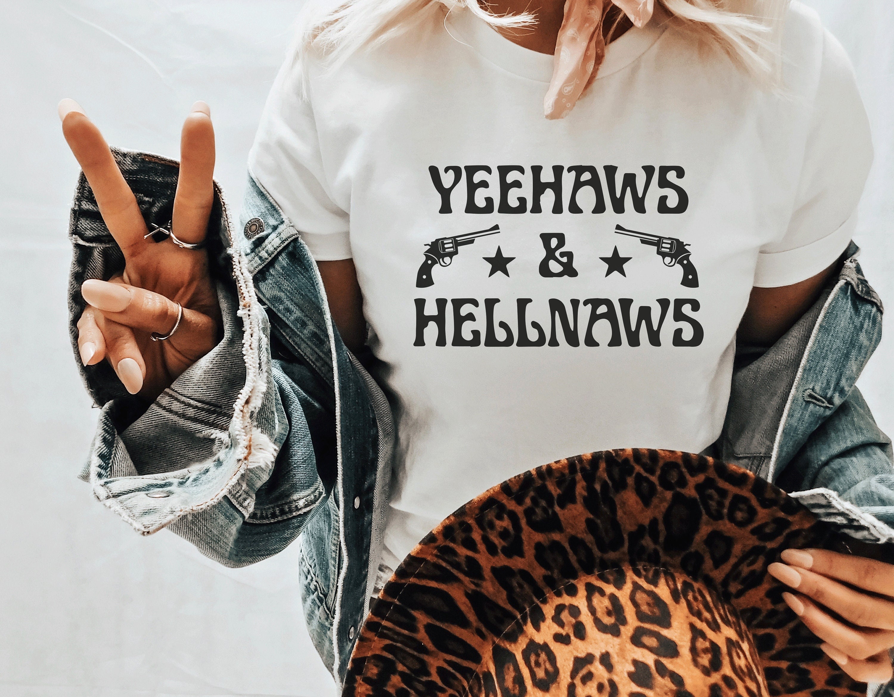 YEEHAWS & HELLNAWS tshirt, Rodeo Tee, Boho Western Tee, western tshirt, cowgirl shirt