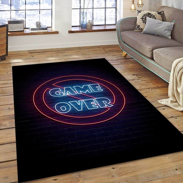 Game Over Rug, Bedroom Rug – Family Gift US Decor