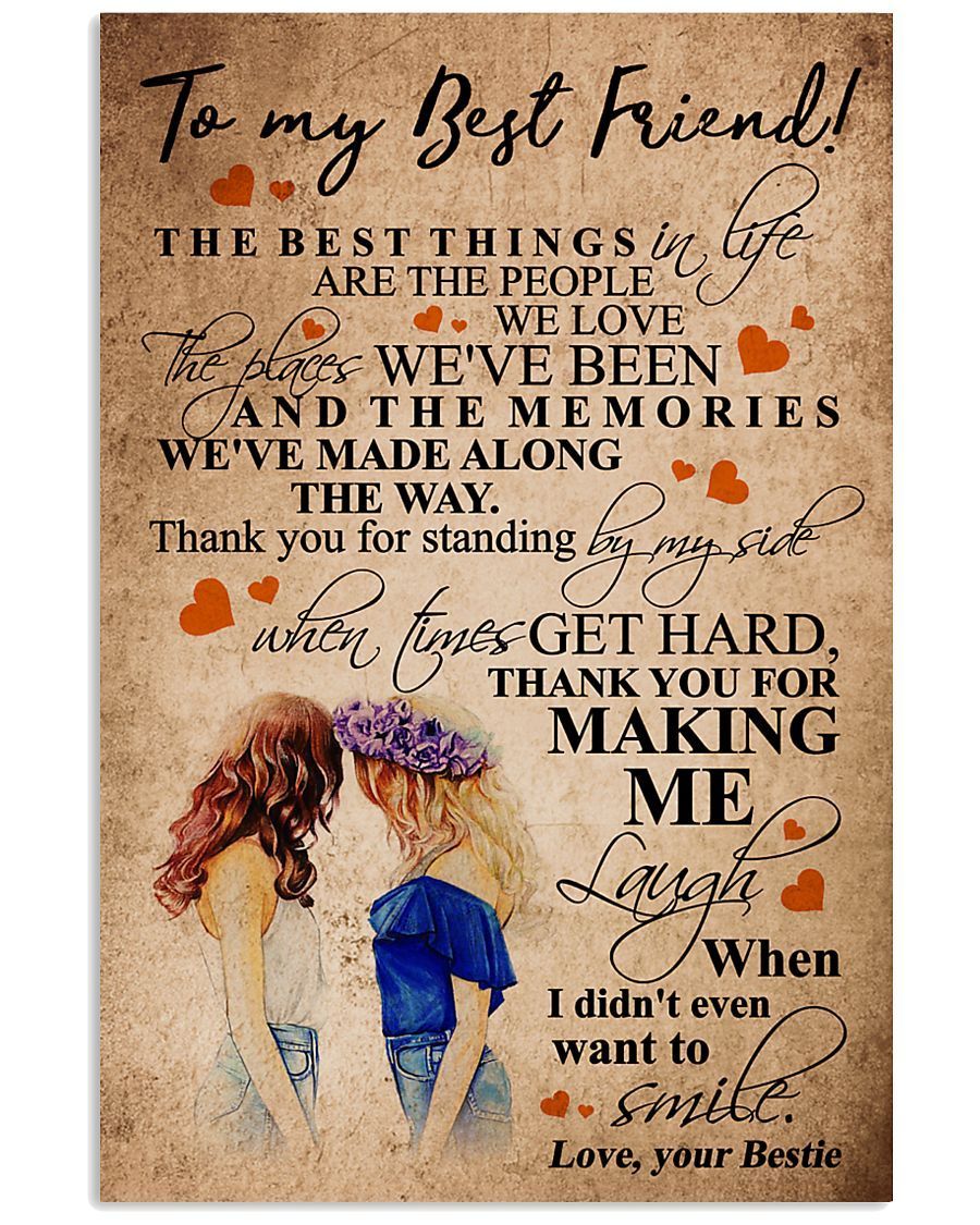 Gift For Bff Thank You For Making Me Laugh Vertical Poster - Poster Art ...