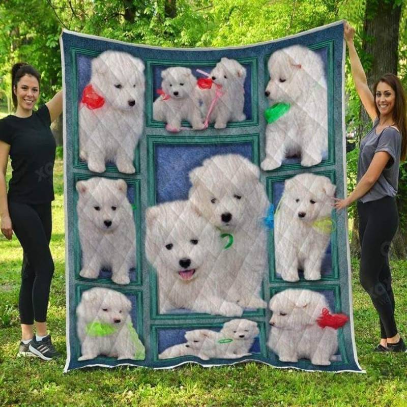 Samoyed Puppy Awesome LKI227 Quilt