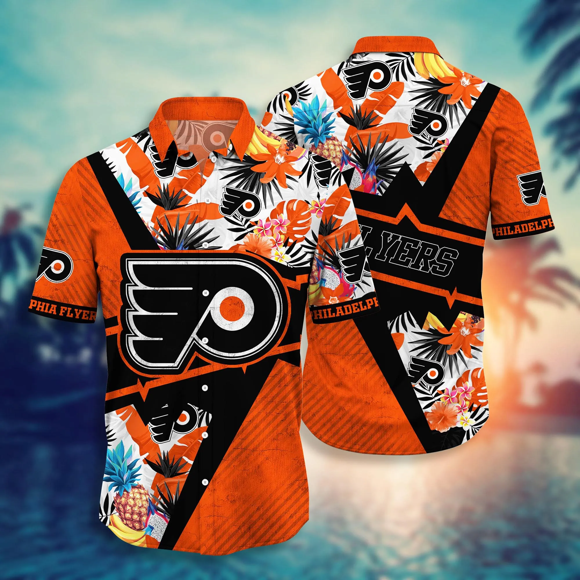 Philadelphia Flyers Nhl Hawaiian Shirt Leisure Aloha Shirt