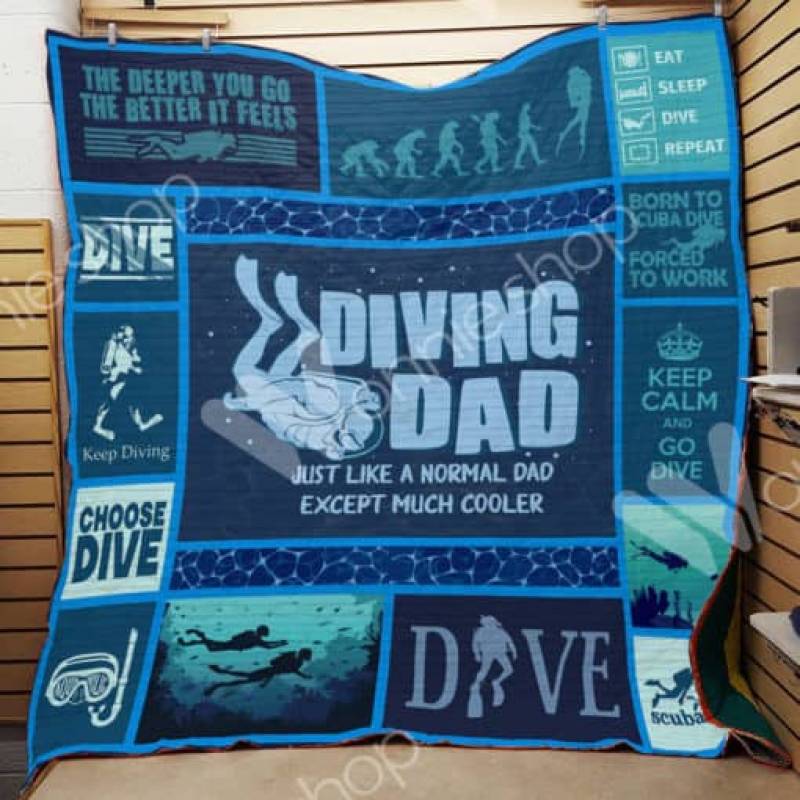 Scuba Diving Dad  A1801 85O44 Blanket