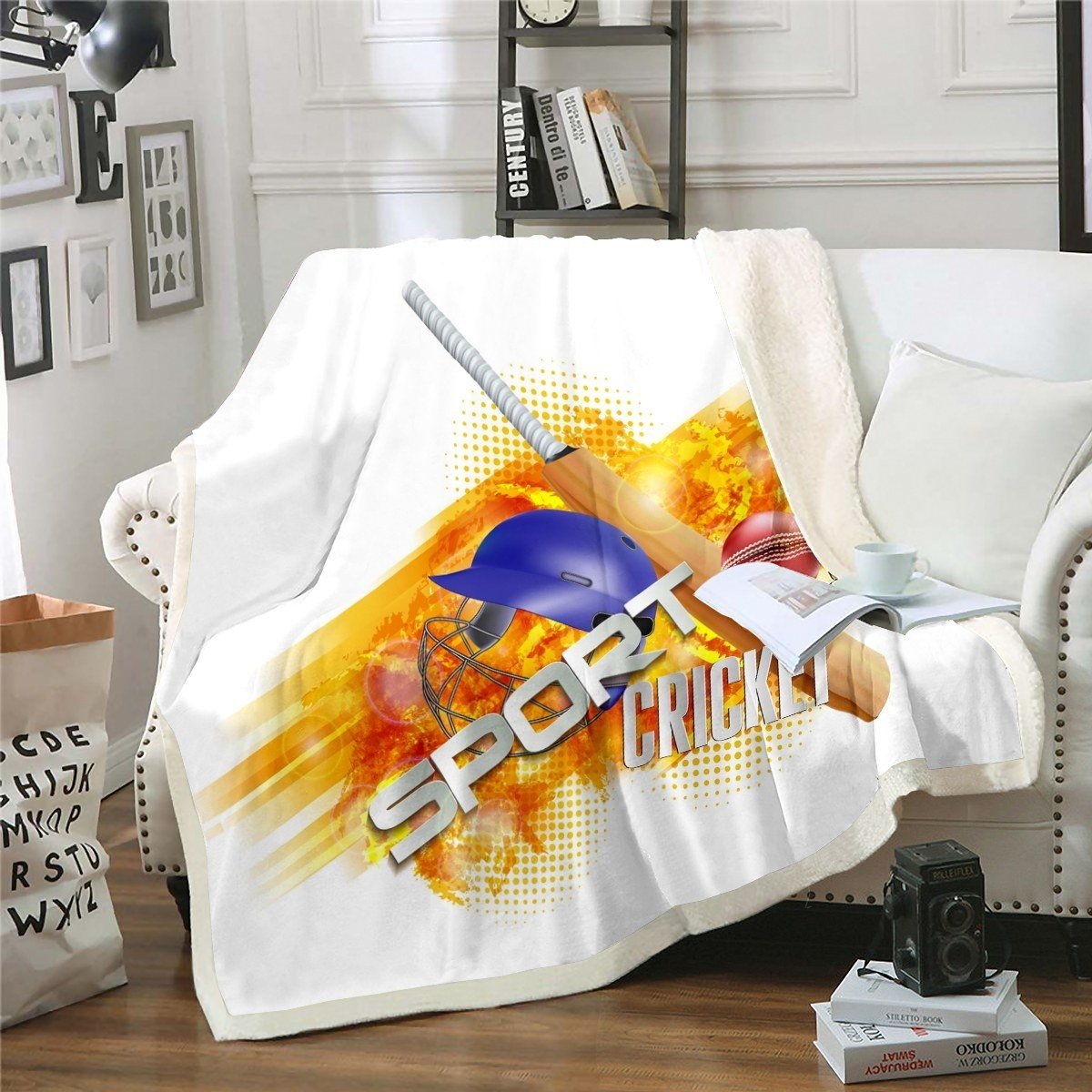 Baseball Sherpa Blanket Sports Theme Fleece Blanket 3D Ball Pattern Throw Blanket for Couch Bed Sofa Baseball Games Fuzzy Blanket Ultra Soft Athlete Competitive Room Decor