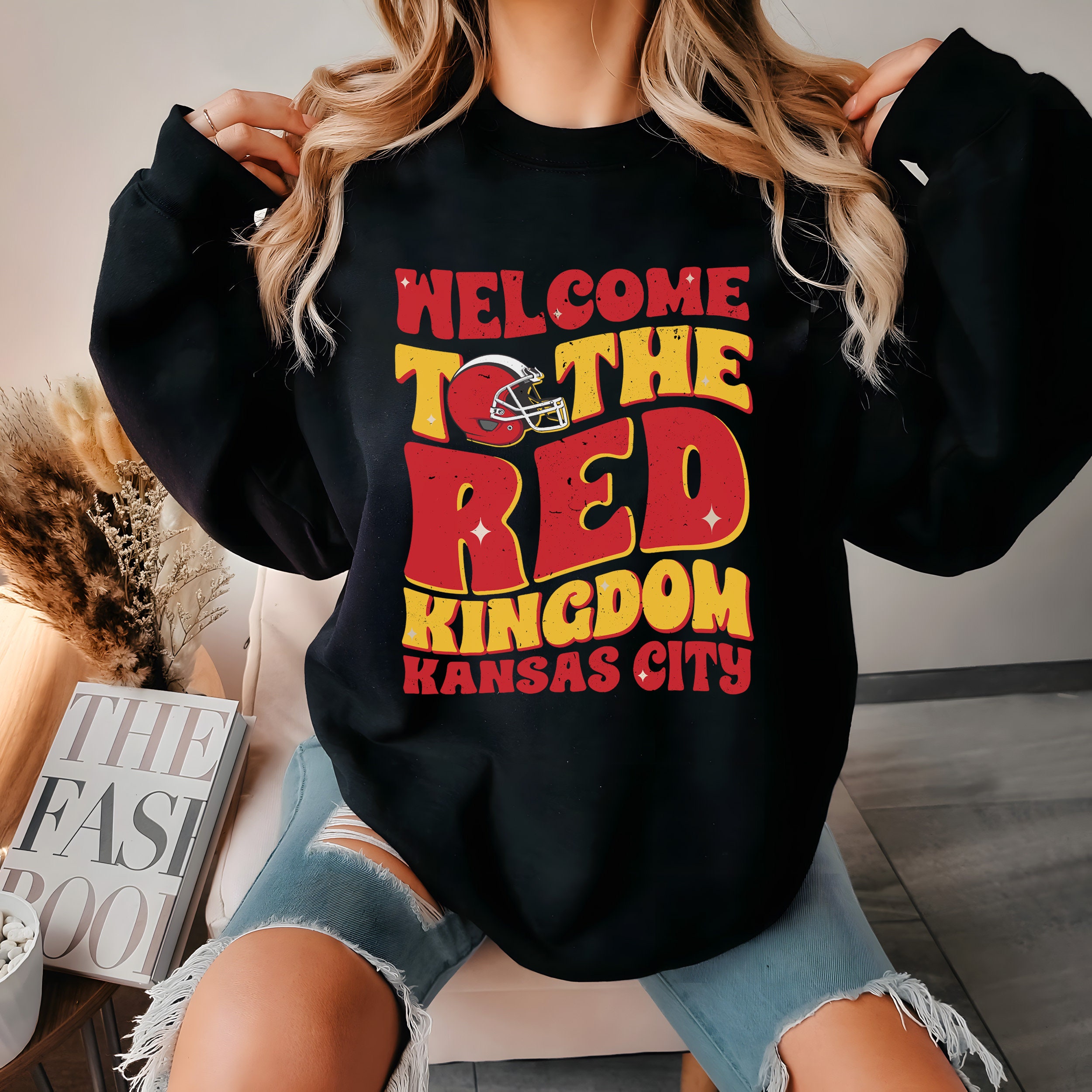 Kansas City Sweatshirt, Welcome To The Red Kingdom Kansas City T-Shirt, Kansas City Football Sweater, Red Kingdom Football Hoodies