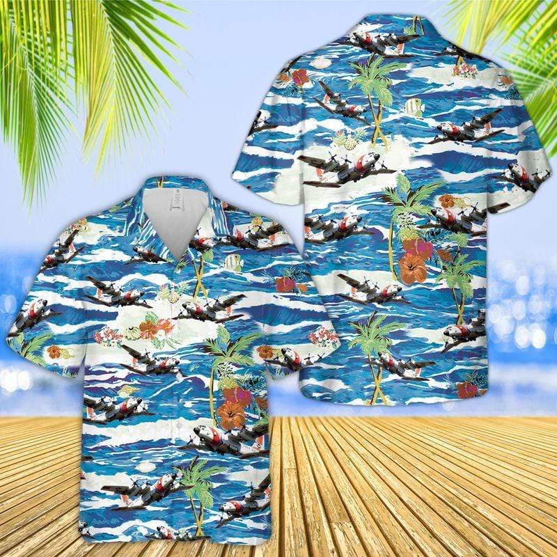 Us Coast Guard Hercules Hawaii Aloha Shirt Made In Or Beach Shorts Ha36846