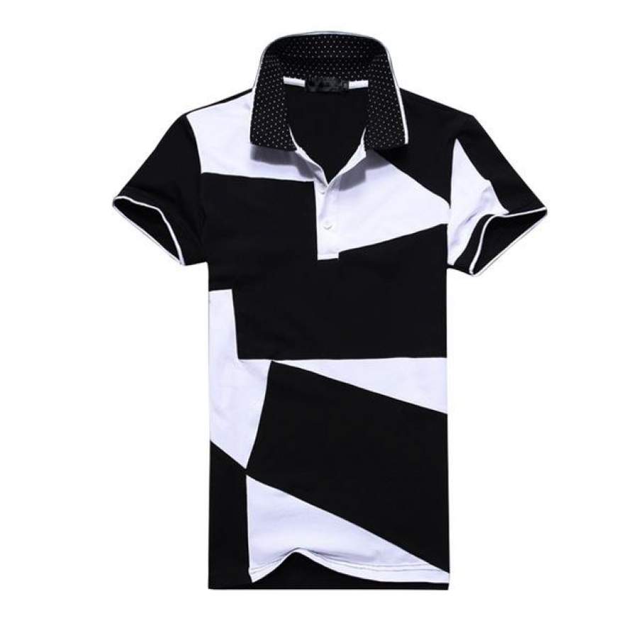 Men T Shirts Summer Turn-down Collar Slim Fit Short Sleeve T Shirt Men Cotton Clothing Casual