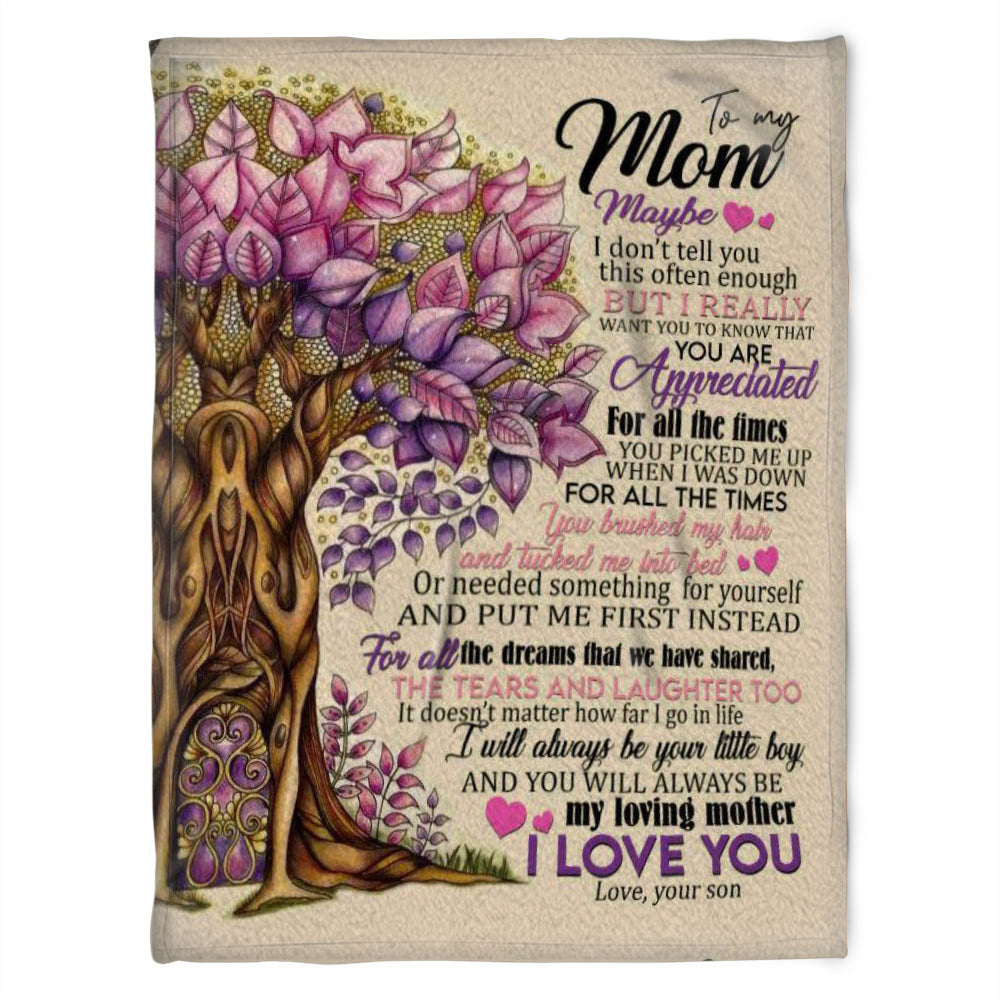 To My Mom Blanket,Fleece Blankets, I Don’T Tell You This Often Enough, Gift For Mom Family Home Decor Bedding Couch Sofa Soft And Comfy Cozy